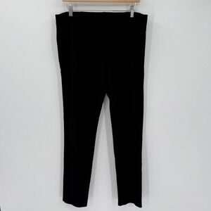 Eileen Fisher Black‎ Stretch Knit Pull-On Pants Women Size Medium Viscose Blend